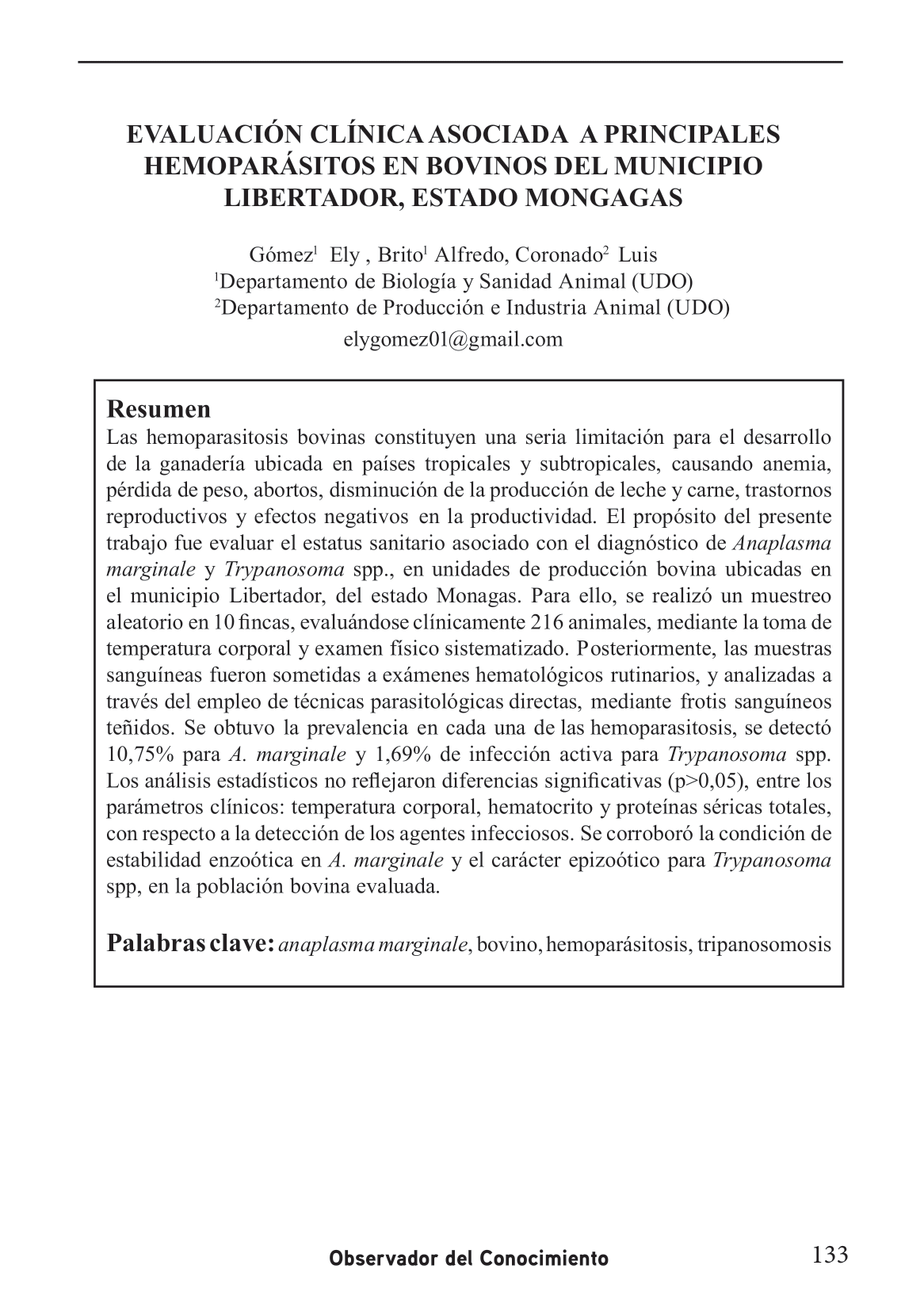 Hemoparasitosis bovinas