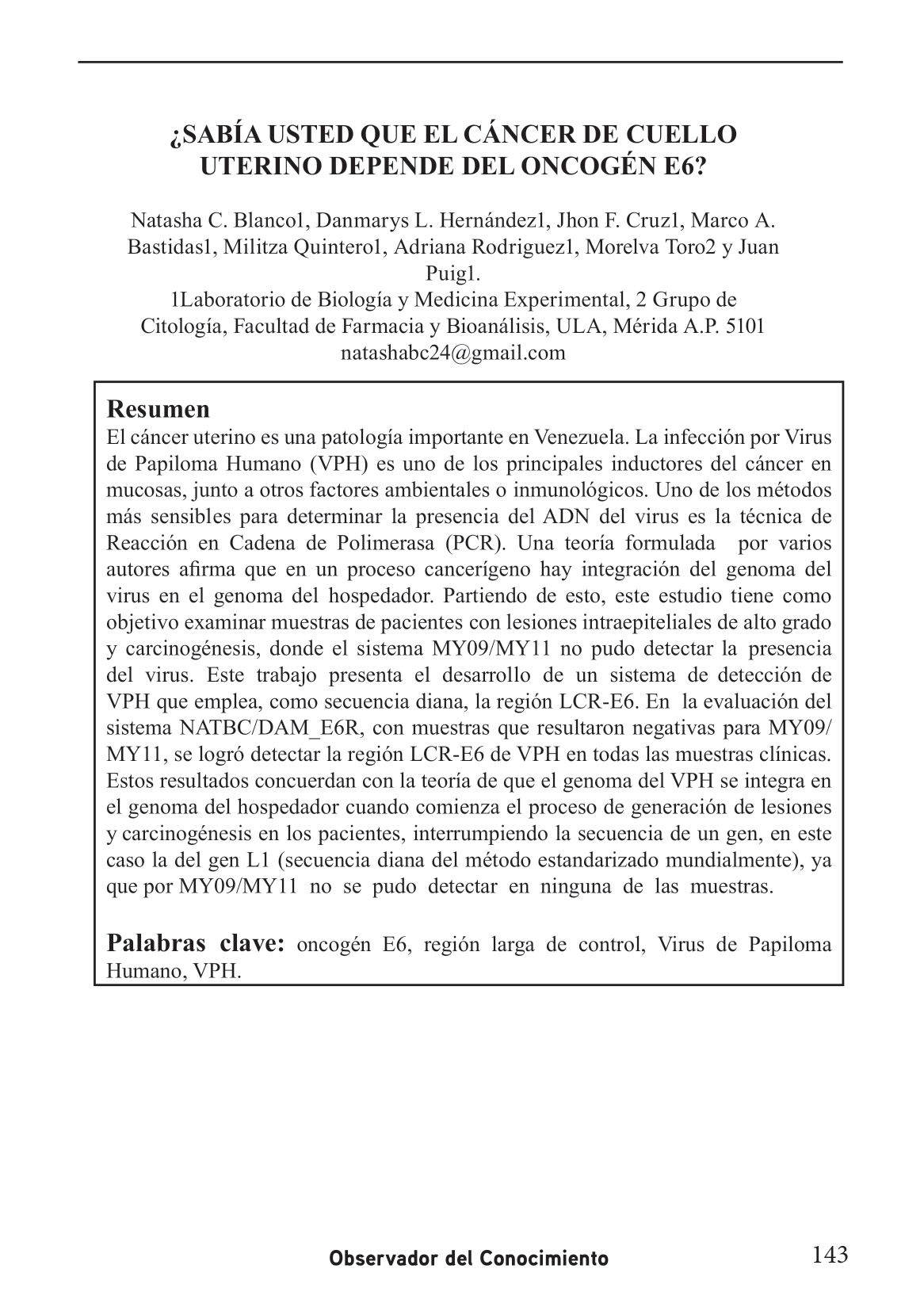Infección por Virus  de Papiloma Humano (VPH)