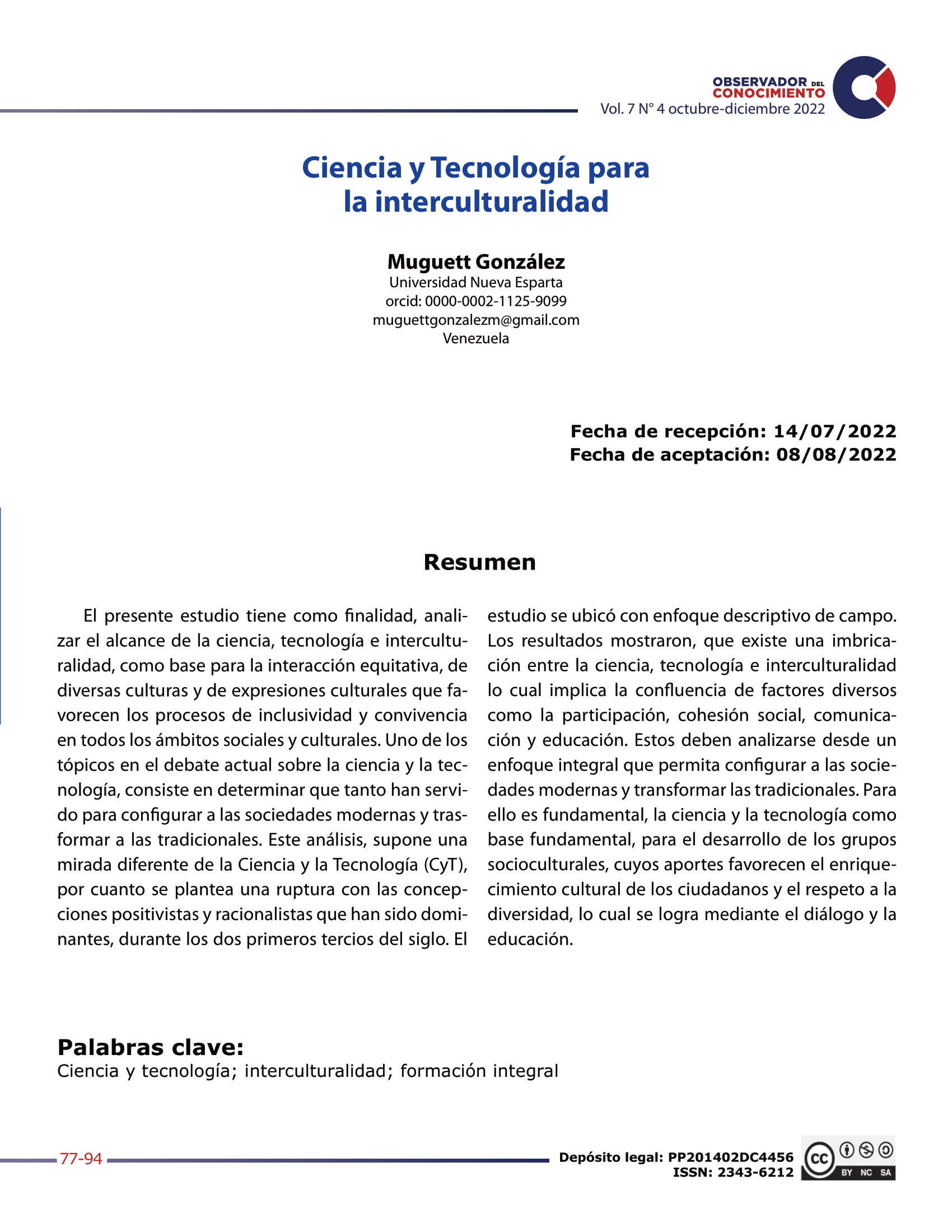 Ciencia y Tecnología