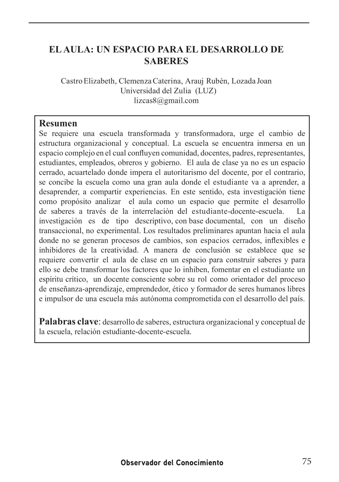 Una escuela transformada y transformadora