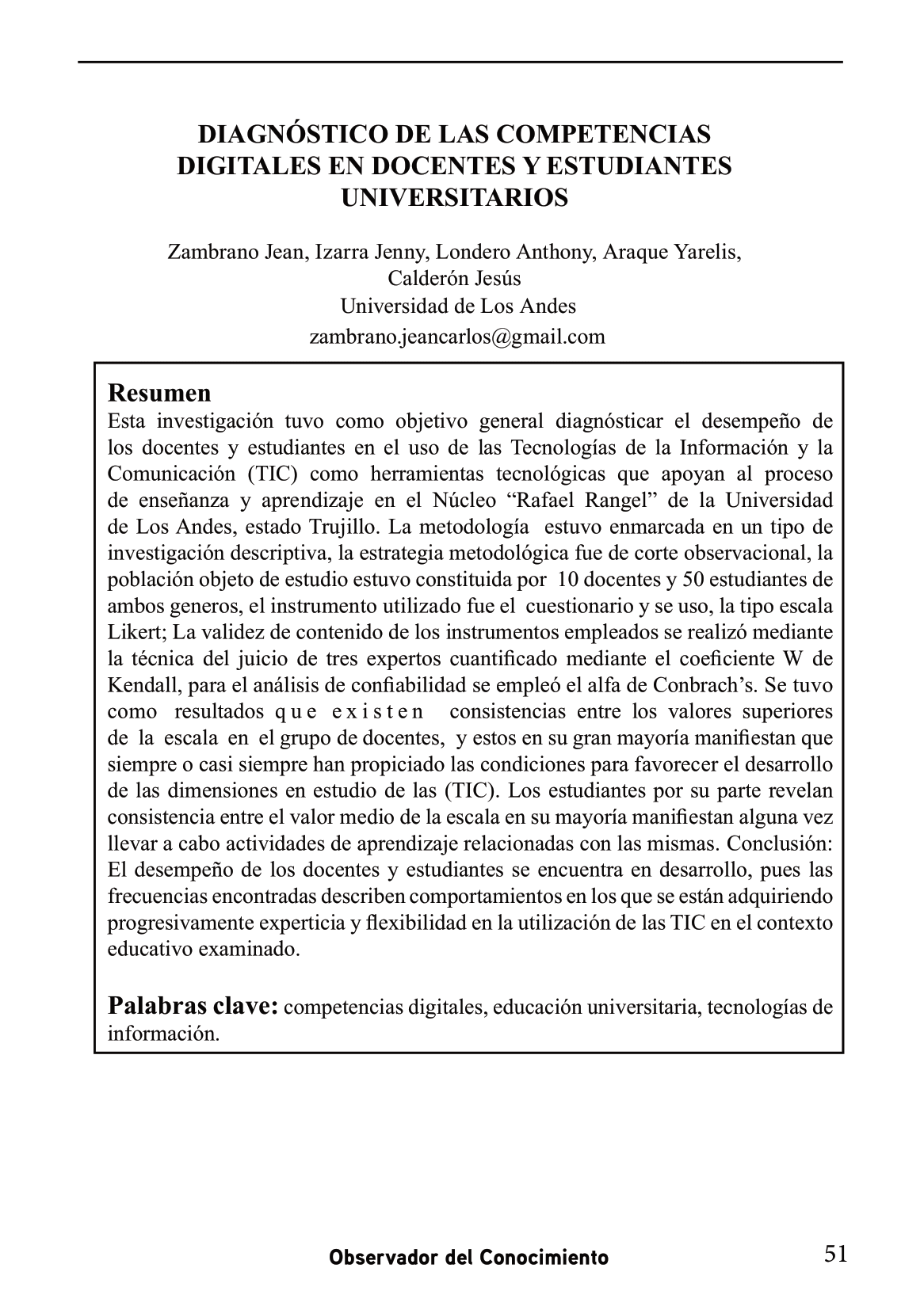 Docentes y estudiantes