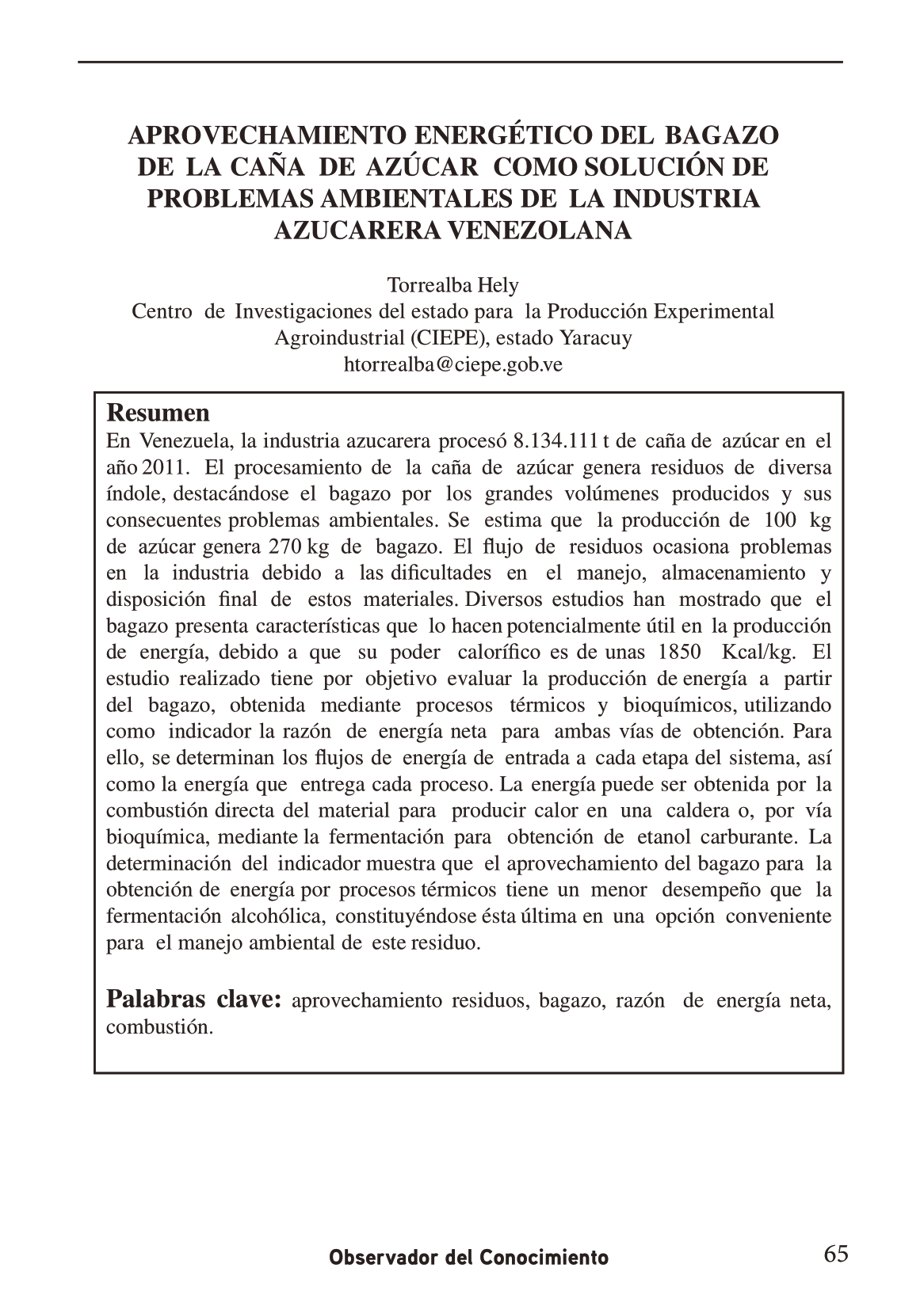 La industria azucarera 