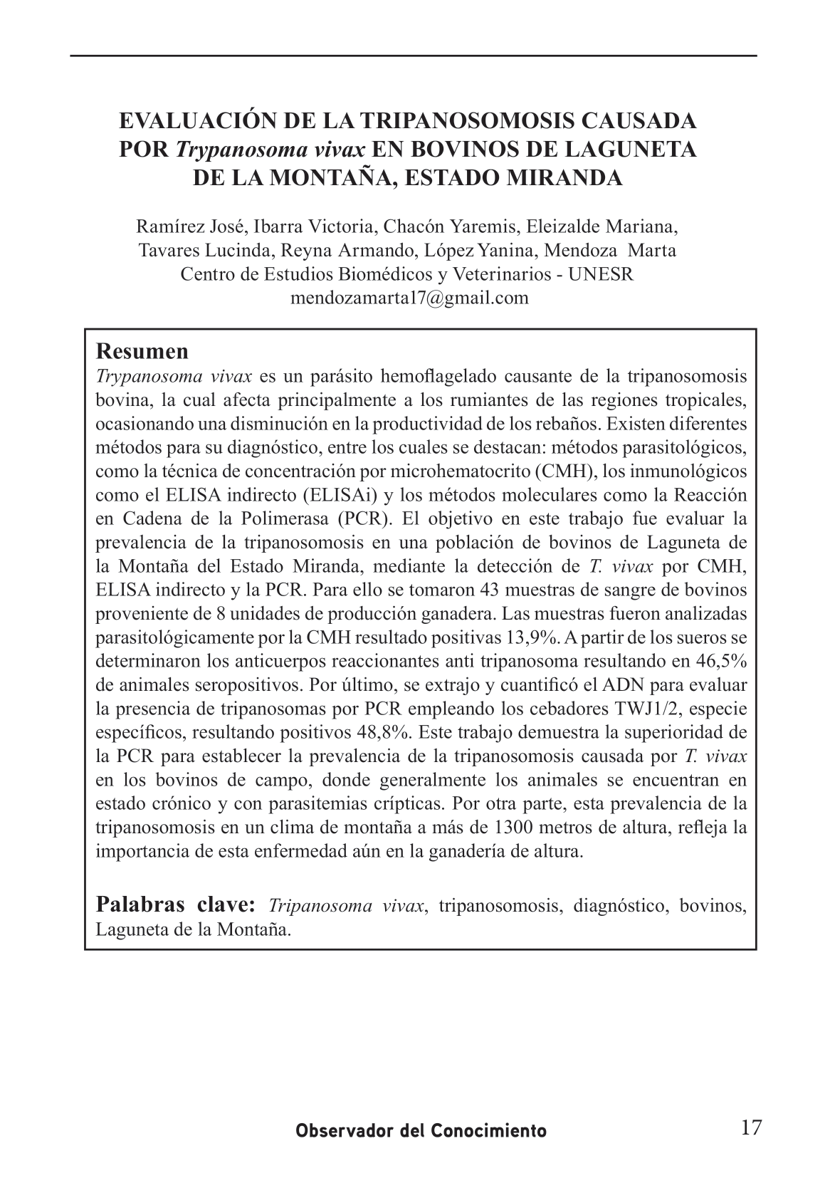 Parásito hemoflagelado