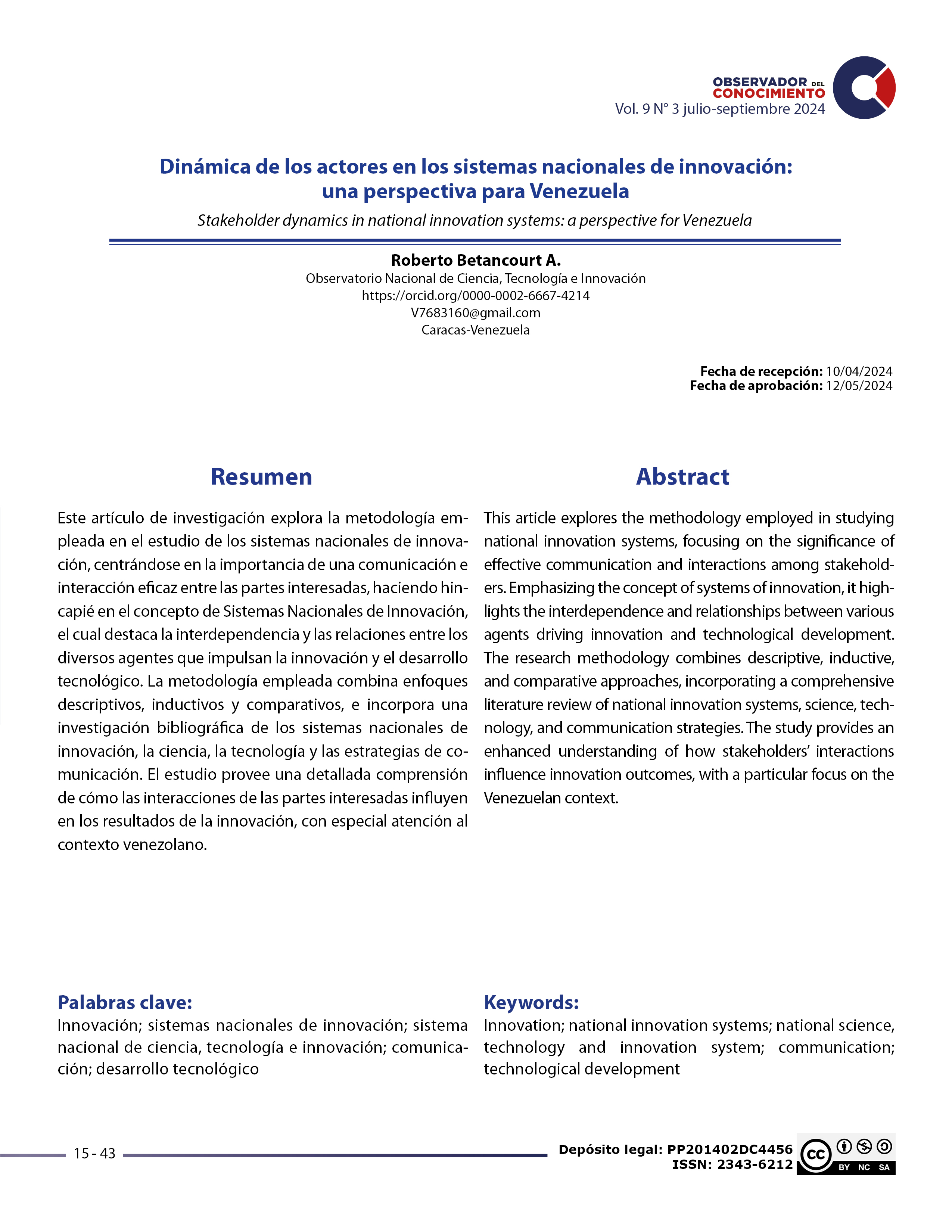 Sistema nacional de innovación